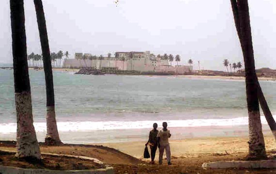 Elmina Castle from across the bay