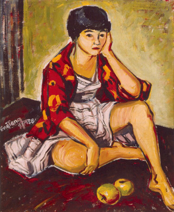 Girl with Two Apples