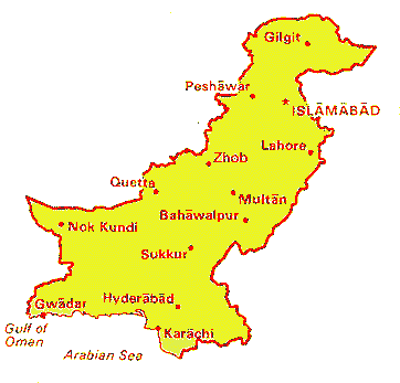 [Country map of Pakistan]